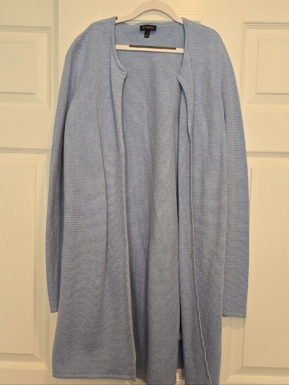 Talbots Pale Blue Open Cardigan
